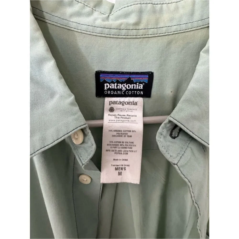 Patagonia Short-Sleeve Casual Button-Down in Sage